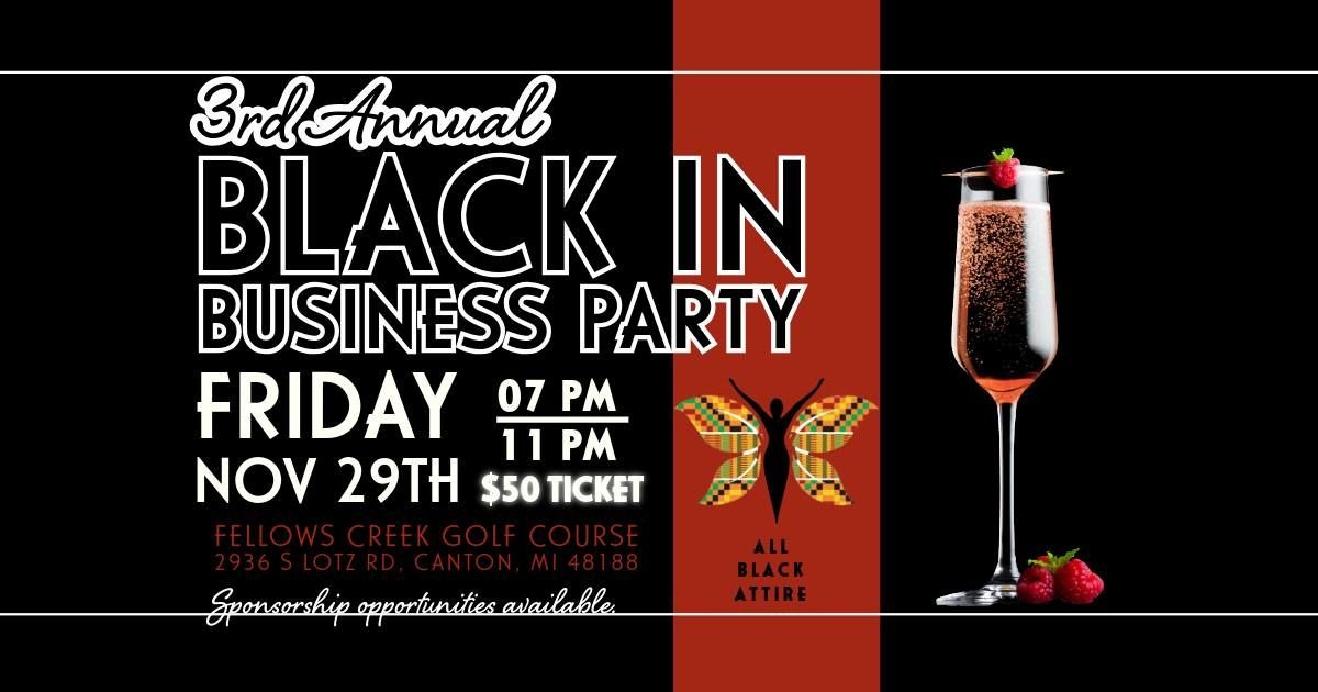 All-Black Attire Gala: Canton's 3rd Black In Business Party